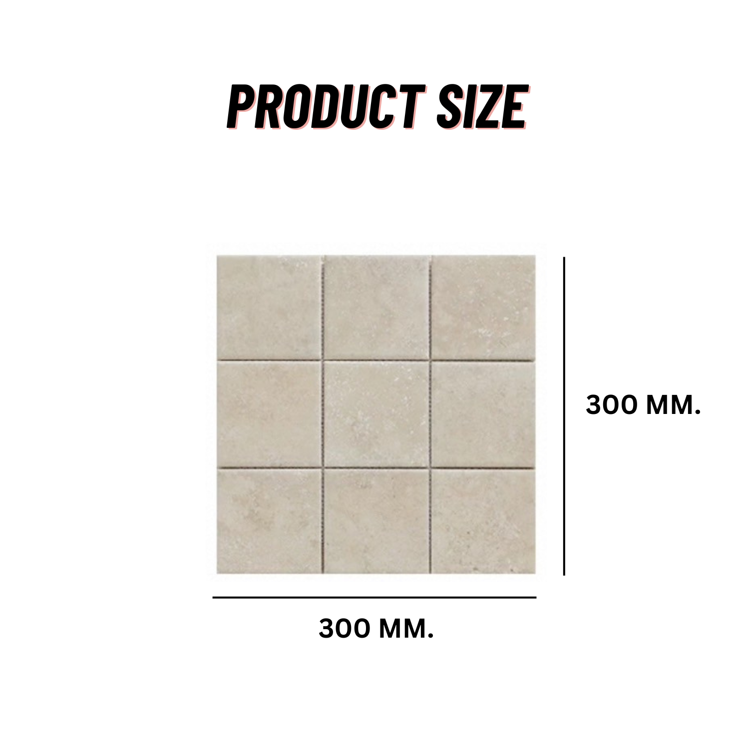 โมเสคเซรามิค TIMELESS TILES รุ่น RAWRY 30X30 ซม. สีเบจ PERFECT BEIGE สไตล์ลอฟต์_1